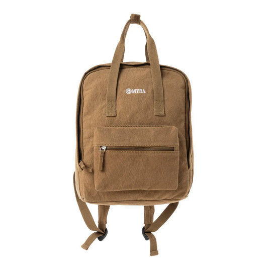 Pioneer Trek Canvas Backpack Bag in Rust Tan