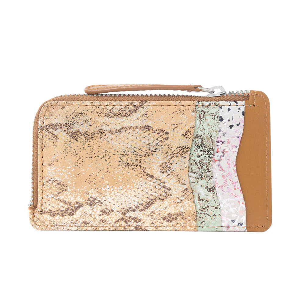 Oasis Gleam Leather Wallet in Sapphire Snake Print