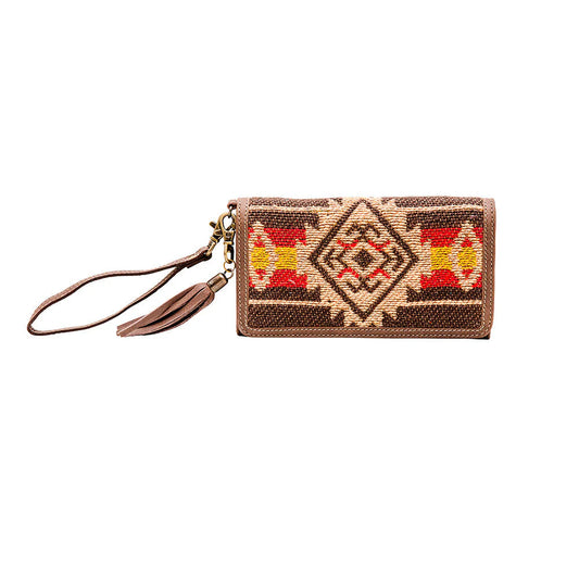 MAP WOVEN FABRIC WALLET